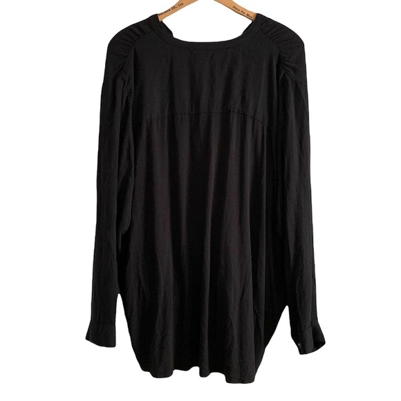 Terra & Sky Black Blouse Size 3X (24W-26W) - Picture 3 of 17